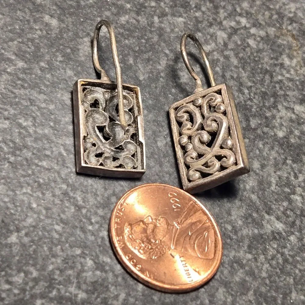 Thai Filigree Sterling Silver Earrings